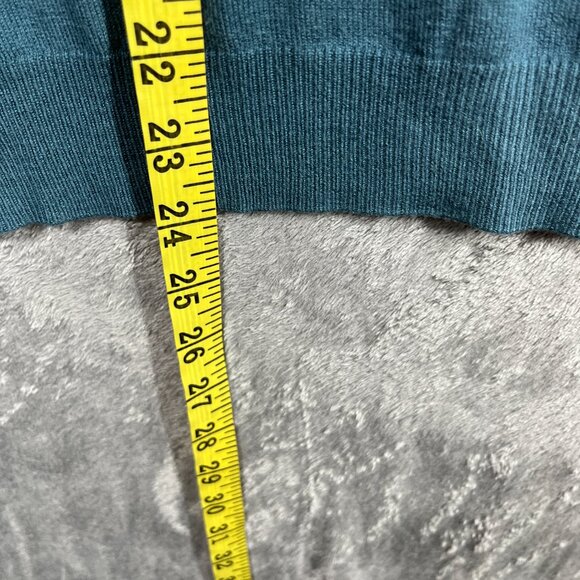 Banana Republic Sweater Medium Blue Silk Cashmere Wool Pullover Preppy - Picture 7 of 7